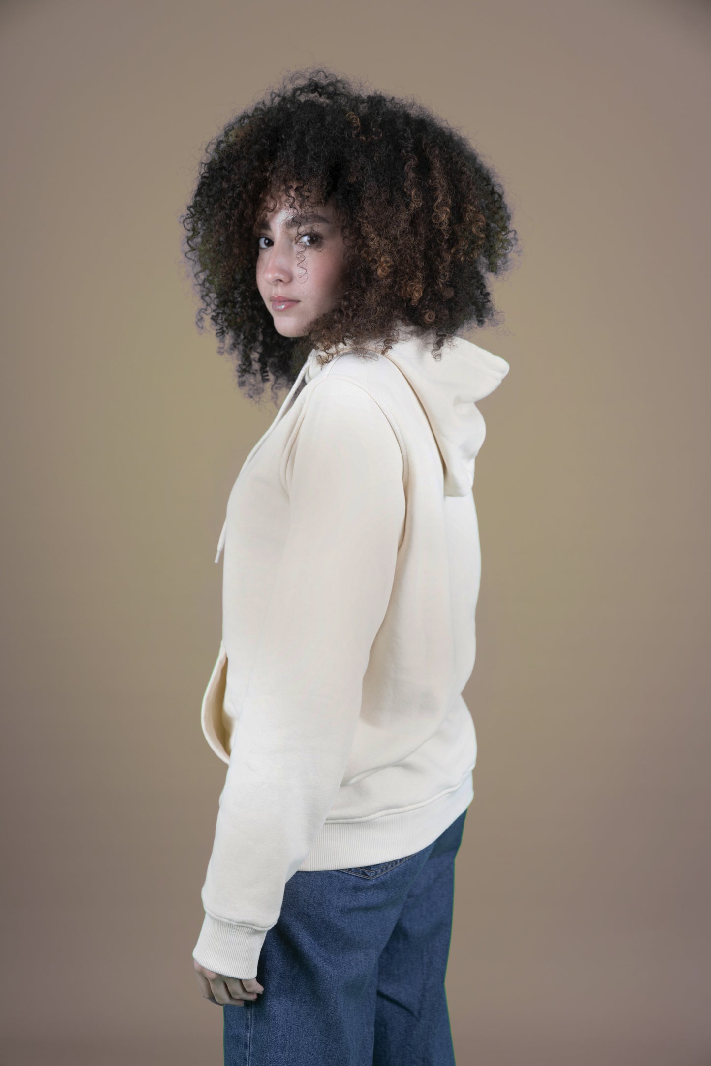 Unisexe Beige Hoodie