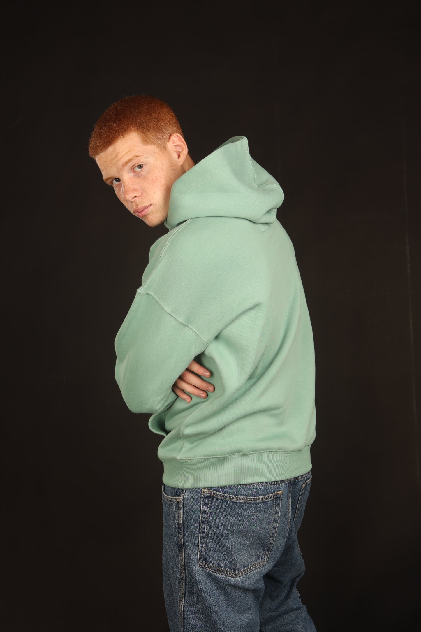 unisex green oversized hoodie