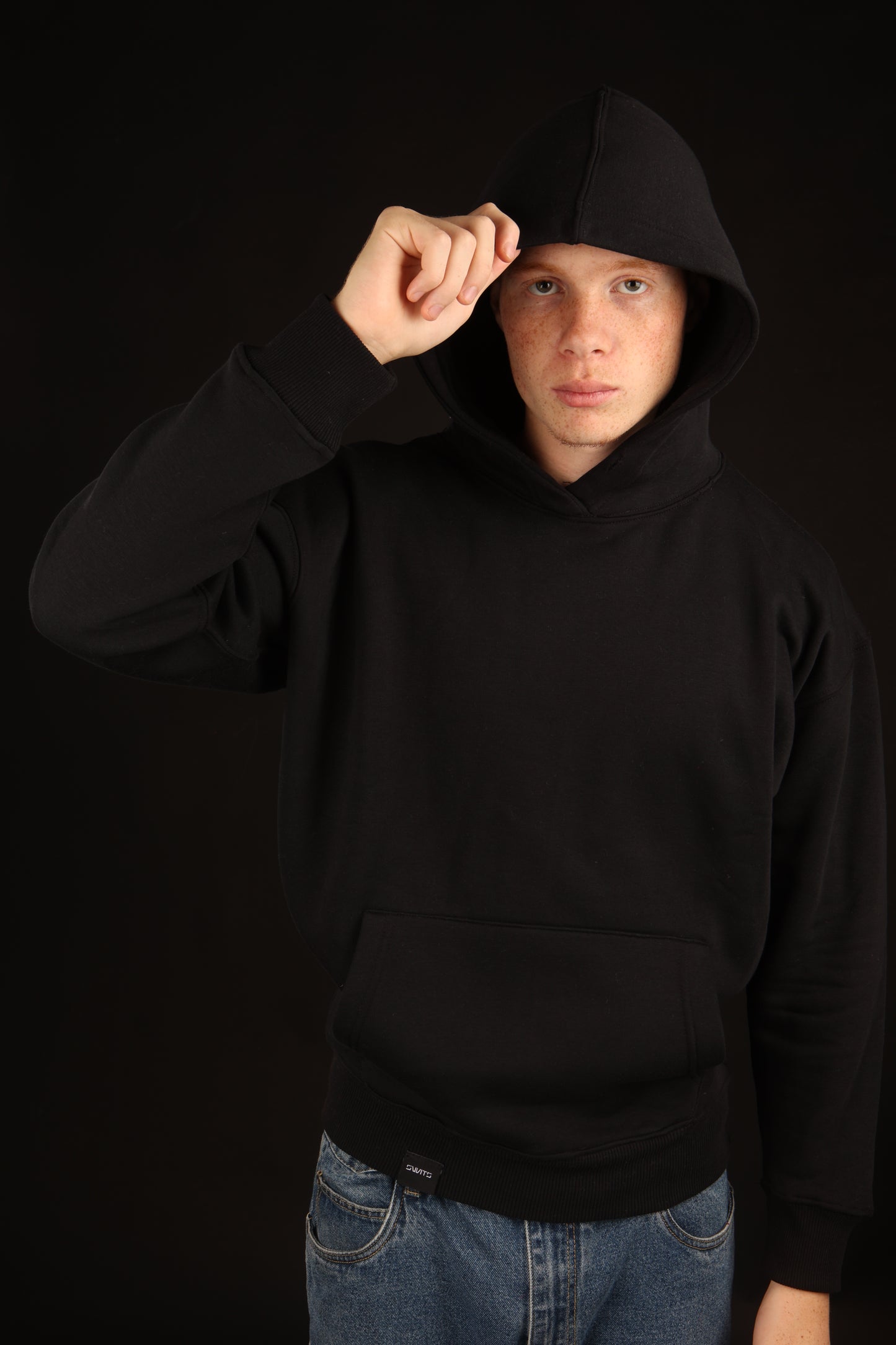 unisexe black oversized hoodie