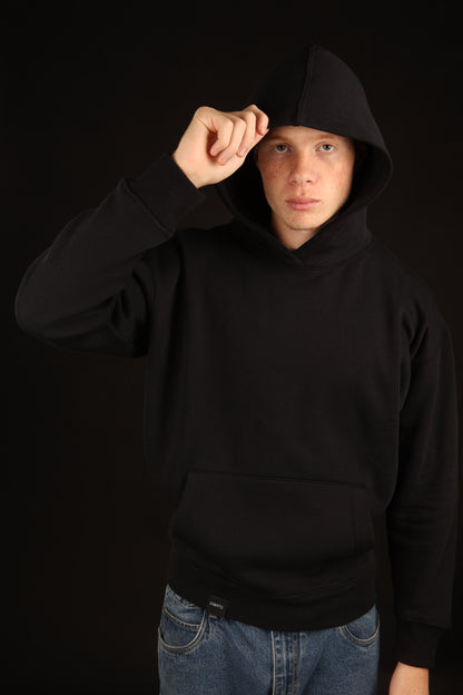 unisexe black oversized hoodie